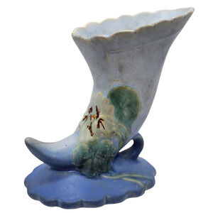 Vintage Weller Pottery Blue Cornucopia